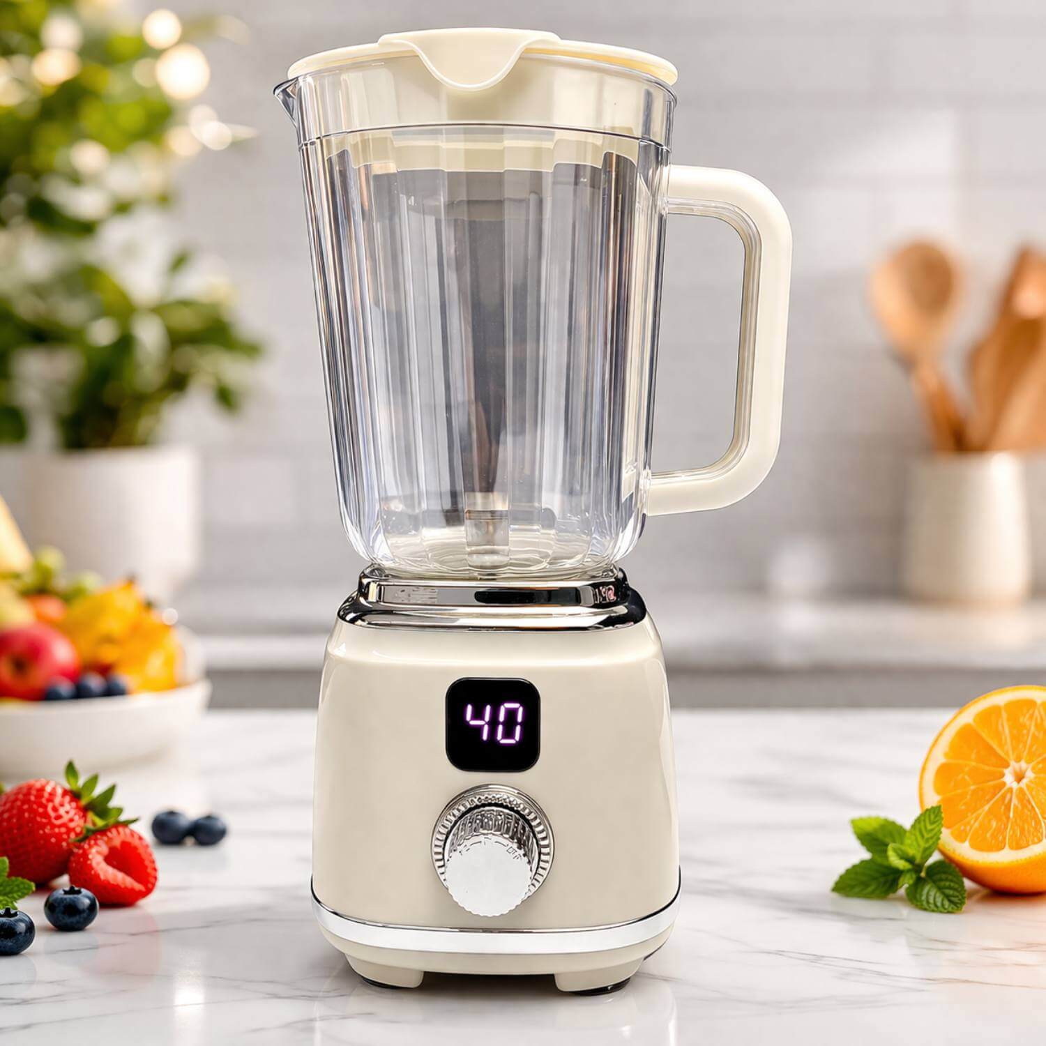 Espremedor de Frutas Portátil Recarregável 600ml [Branco]