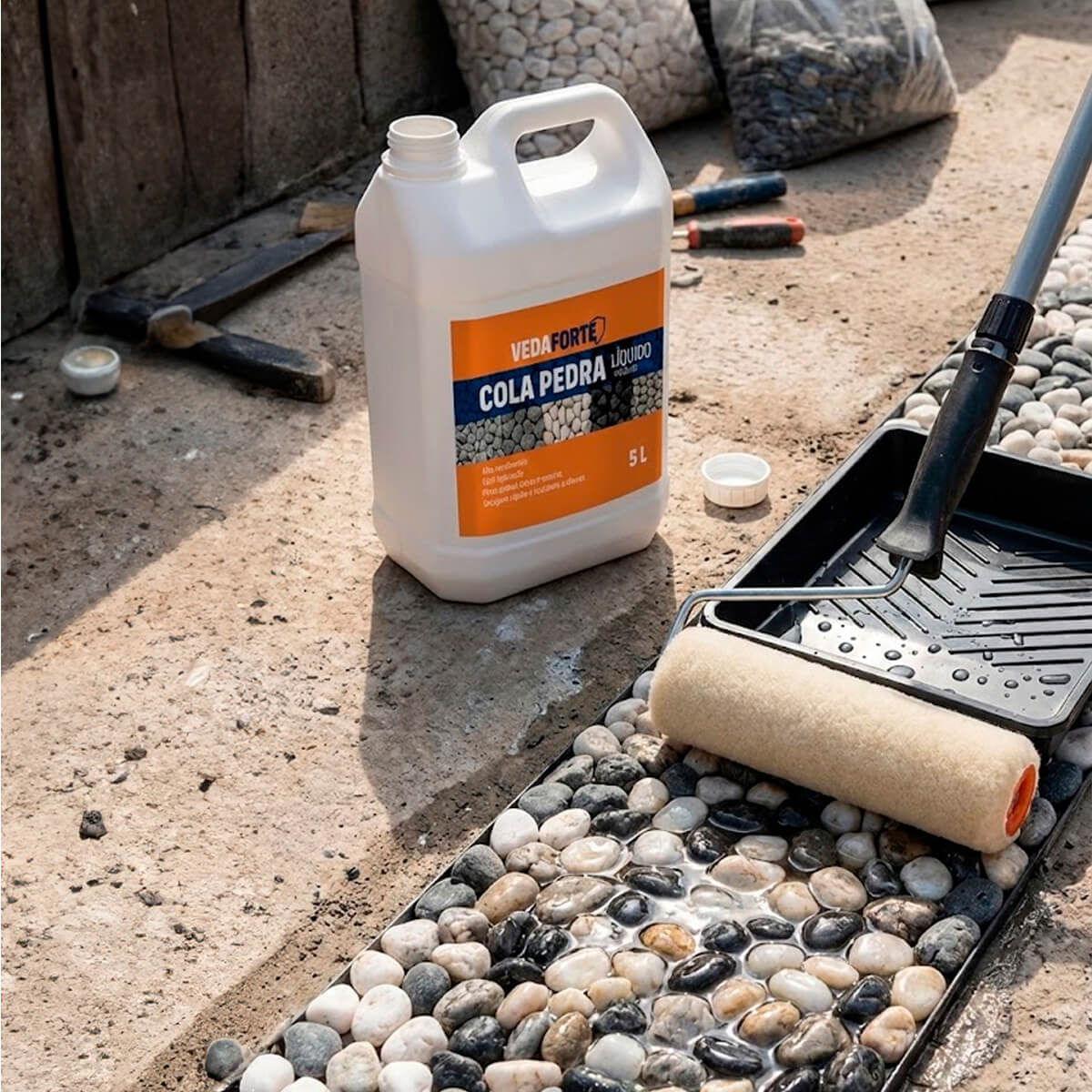Cola Pedra Fixador de Pedras para Jardim Veda Forte [5 Litros]